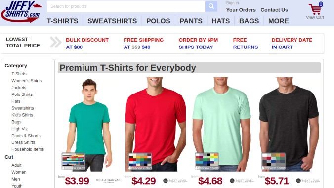 Jiffy Shirts - Wholesale Blank Shirts, T-Shirts, Polo Shirts, Tee Shirts Jackets, Knit Shirts, Fleece Pullovers, Denim Shirts
