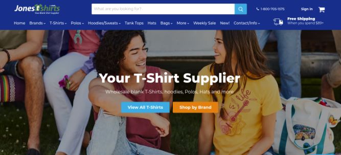 Jones T-shirts - Wholesale blank T-Shirts, hoodies, Polos, Hats supplier, blank apparel for custom printing, embroidery, tie-dye, bella + canvas