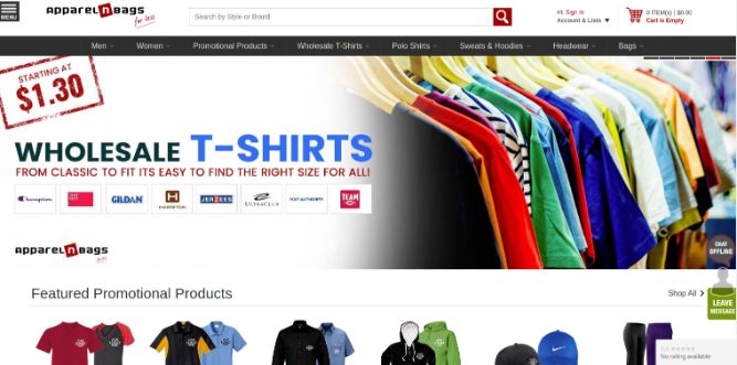 ApparelnBags - wholesale t-shirts bulk supplier, promotional items, good quality wholesale clothing distributors, Custom promotional products, custom work wear, Custom Sports team uniforms, logo embroidery, screen printing 