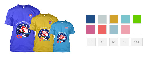 Multiple sze & colors by shirt design software