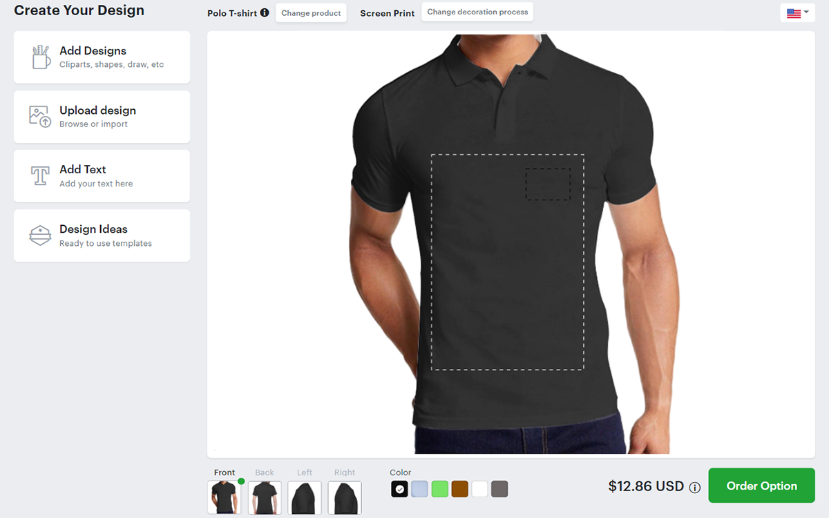 Web-to-Print T-shirt Designer Tool